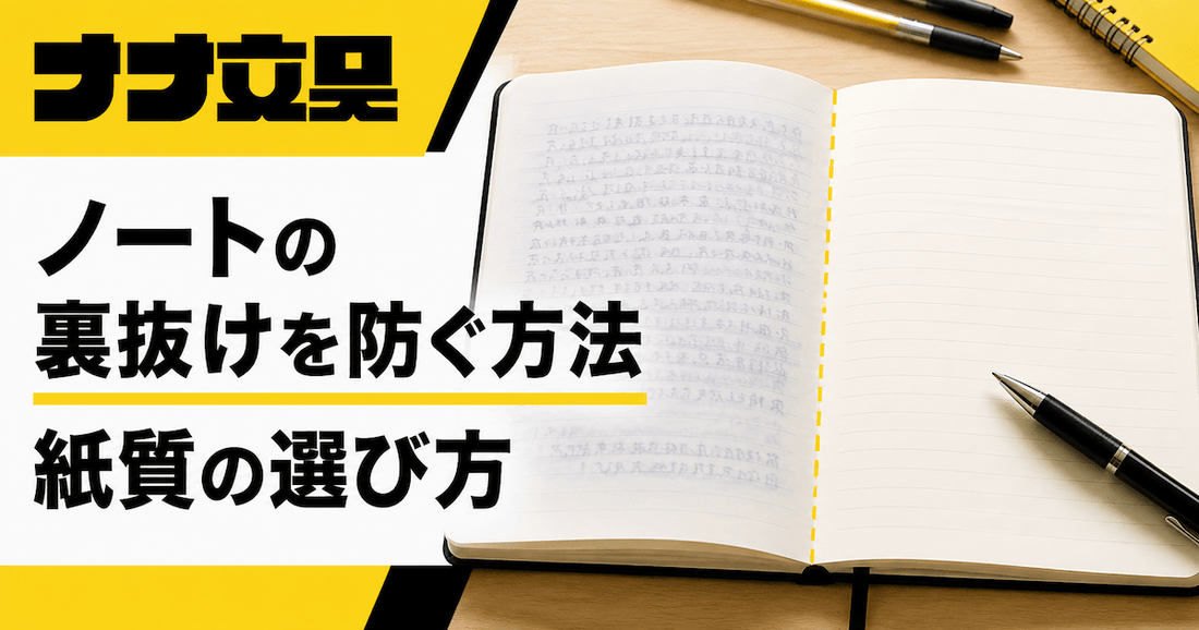 ノートの裏抜けを防ぐ方法と紙質の選び方【月島の文具店ナナ文具】