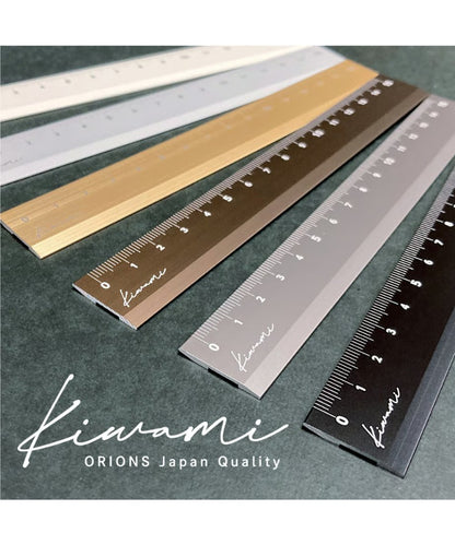 共栄プラスチック Kiwami LR左右利き手対応アルミ定規 15cm
