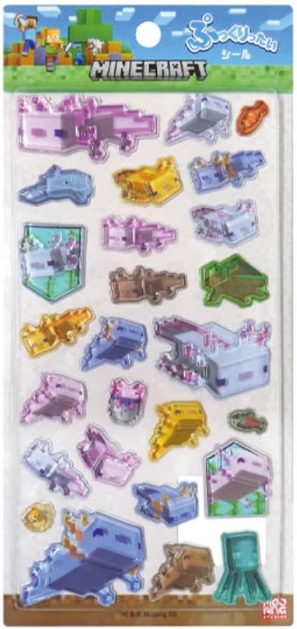 ケイカンパニー マインクラフト ぷっくりったいシール MCT-PS-UP ウーパールーパー